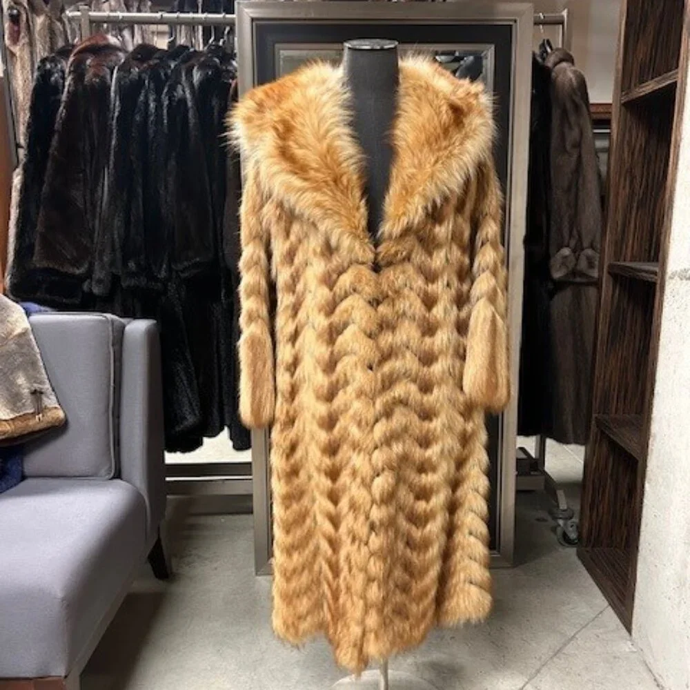 TANUKEE RACOON CHEVRON CUT - WAS 5K NOW ONLY $950 SIZE XS-S - Picture 1 of 6